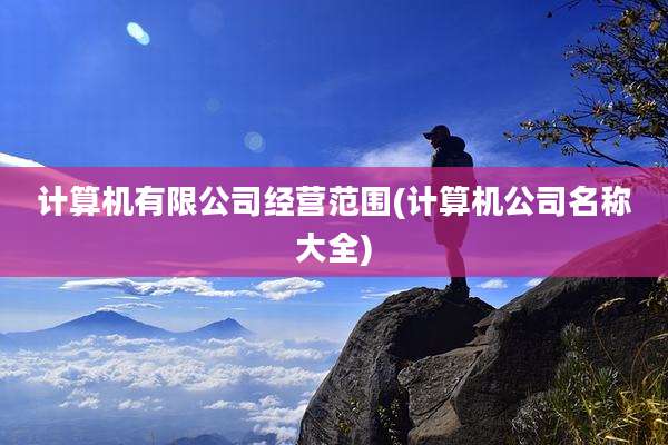 计算机有限公司经营范围(计算机公司名称大全)