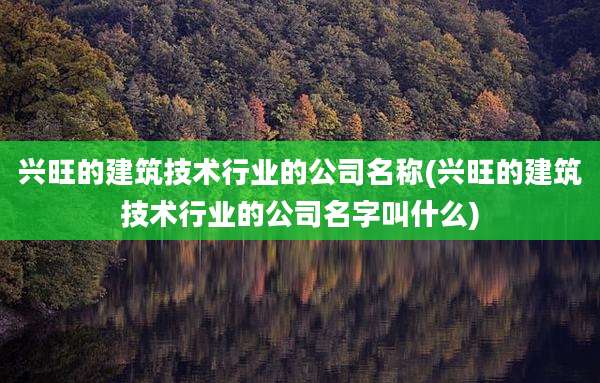 兴旺的建筑技术行业的公司名称(兴旺的建筑技术行业的公司名字叫什么)