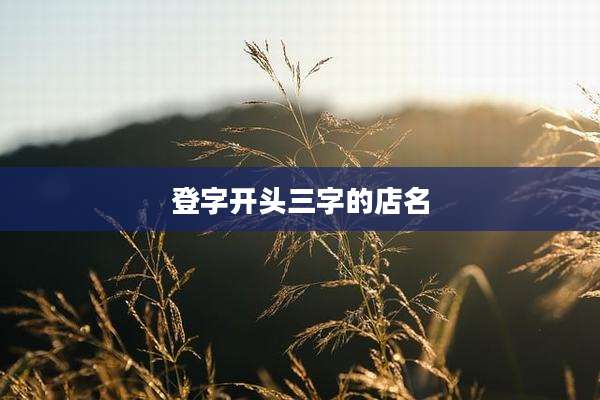 登字开头三字的店名