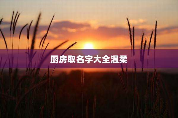 厨房取名字大全温柔