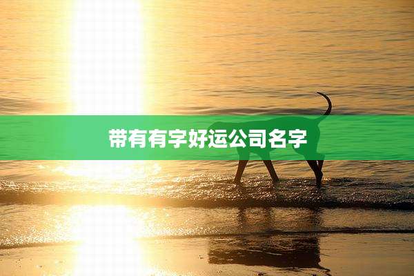 带有有字好运公司名字