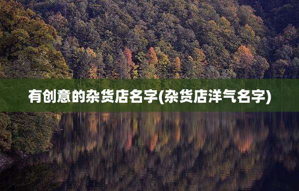 有创意的杂货店名字(杂货店洋气名字)