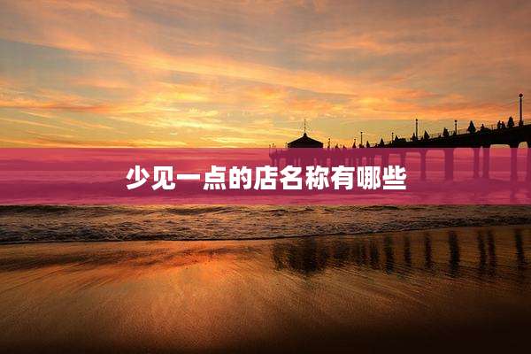 少见一点的店名称有哪些