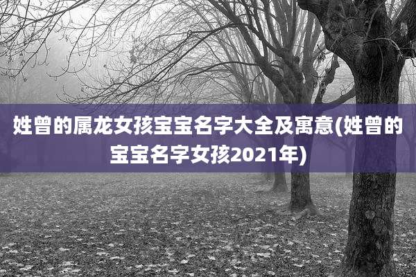 姓曾的属龙女孩宝宝名字大全及寓意(姓曾的宝宝名字女孩2021年)
