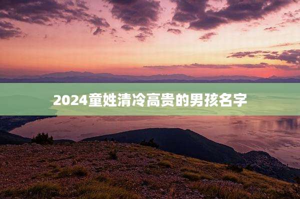 2024童姓清冷高贵的男孩名字