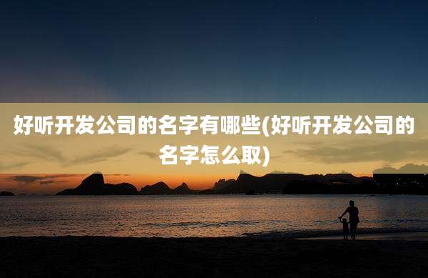 好听开发公司的名字有哪些(好听开发公司的名字怎么取)
