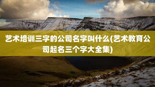 艺术培训三字的公司名字叫什么(艺术教育公司起名三个字大全集)