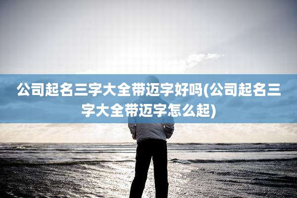 公司起名三字大全带迈字好吗(公司起名三字大全带迈字怎么起)