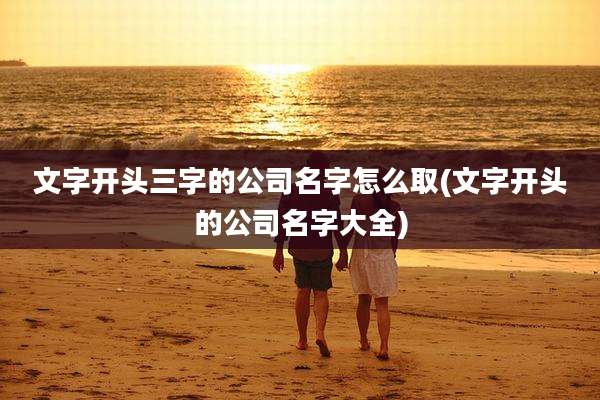 文字开头三字的公司名字怎么取(文字开头的公司名字大全)