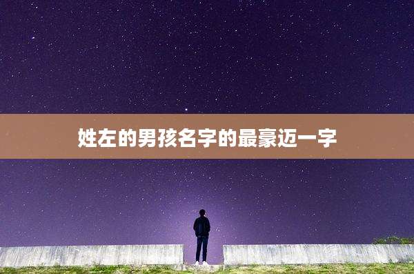 姓左的男孩名字的最豪迈一字