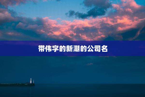 带伟字的新潮的公司名