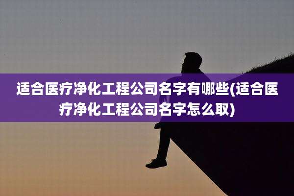 适合医疗净化工程公司名字有哪些(适合医疗净化工程公司名字怎么取)