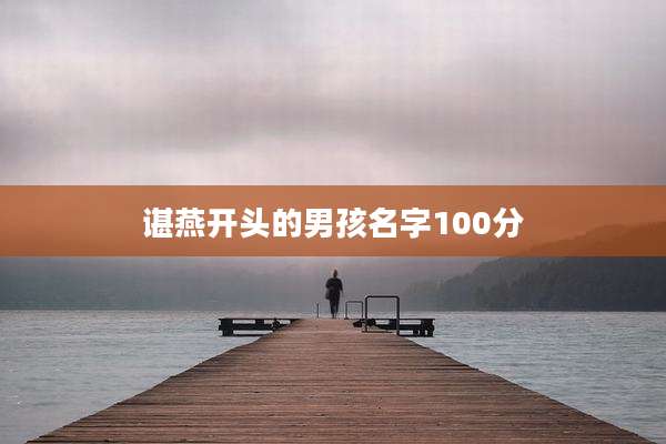 谌燕开头的男孩名字100分