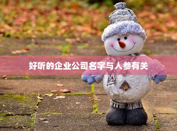 好听的企业公司名字与人参有关