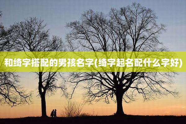 和绮字搭配的男孩名字(绮字起名配什么字好)