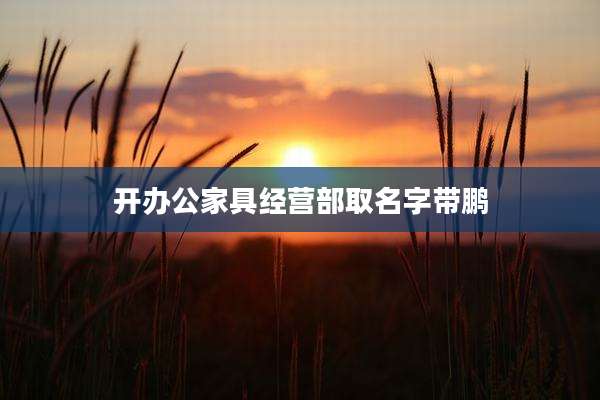 开办公家具经营部取名字带鹏