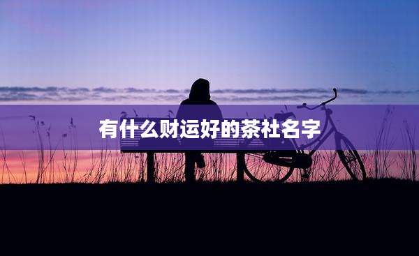 有什么财运好的茶社名字