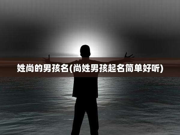 姓尚的男孩名(尚姓男孩起名简单好听)