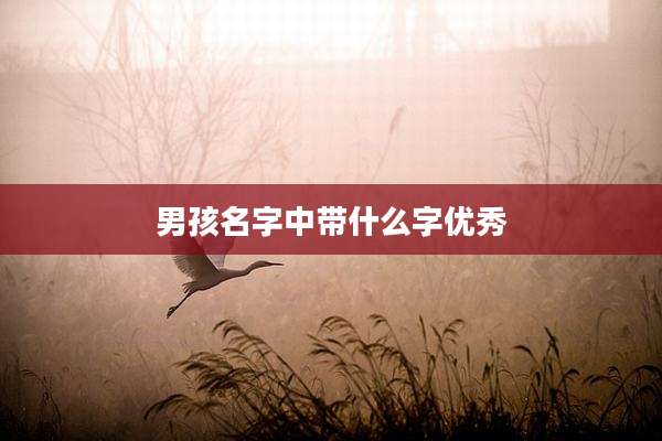 男孩名字中带什么字优秀