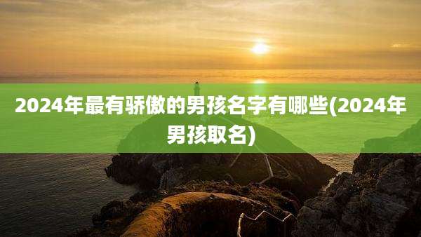 2024年最有骄傲的男孩名字有哪些(2024年男孩取名)