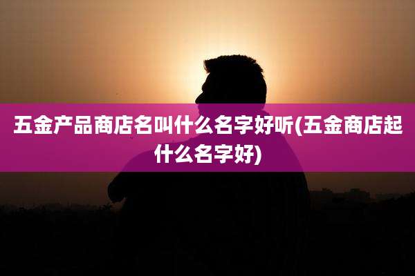 五金产品商店名叫什么名字好听(五金商店起什么名字好)