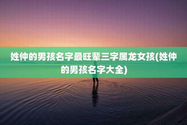 姓仲的男孩名字最旺辈三字属龙女孩(姓仲的男孩名字大全)