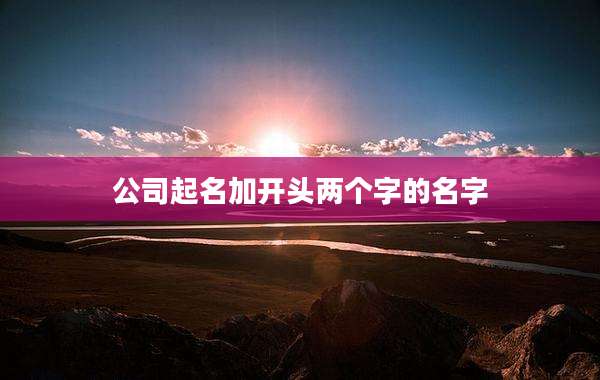 公司起名加开头两个字的名字