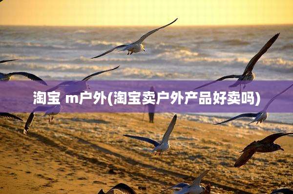 淘宝 m户外(淘宝卖户外产品好卖吗)