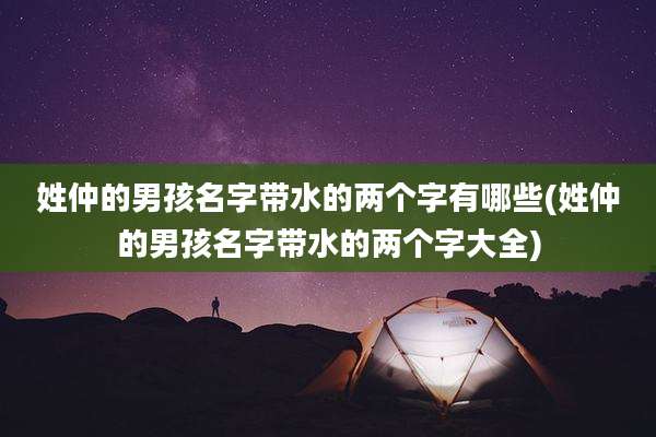 姓仲的男孩名字带水的两个字有哪些(姓仲的男孩名字带水的两个字大全)