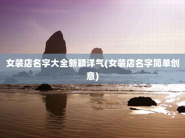 女装店名字大全新颖洋气(女装店名字简单创意)