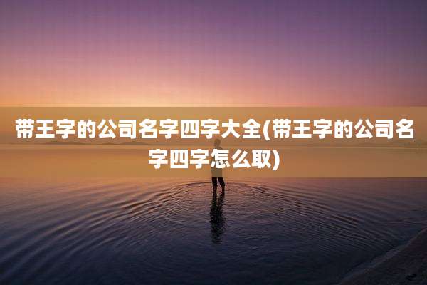 带王字的公司名字四字大全(带王字的公司名字四字怎么取)