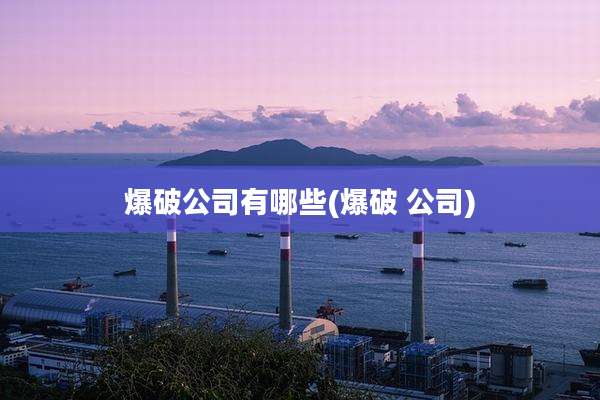 爆破公司有哪些(爆破 公司)