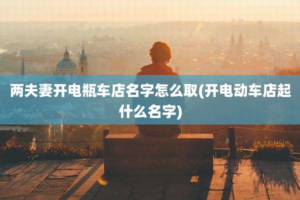 两夫妻开电瓶车店名字怎么取(开电动车店起什么名字)