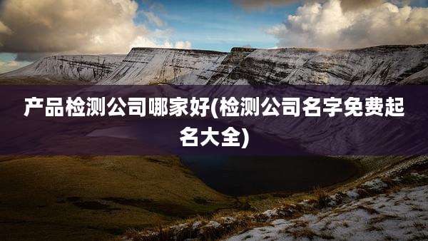 产品检测公司哪家好(检测公司名字免费起名大全)