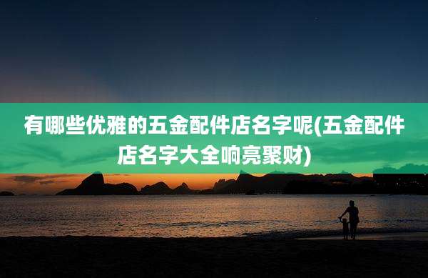 有哪些优雅的五金配件店名字呢(五金配件店名字大全响亮聚财)