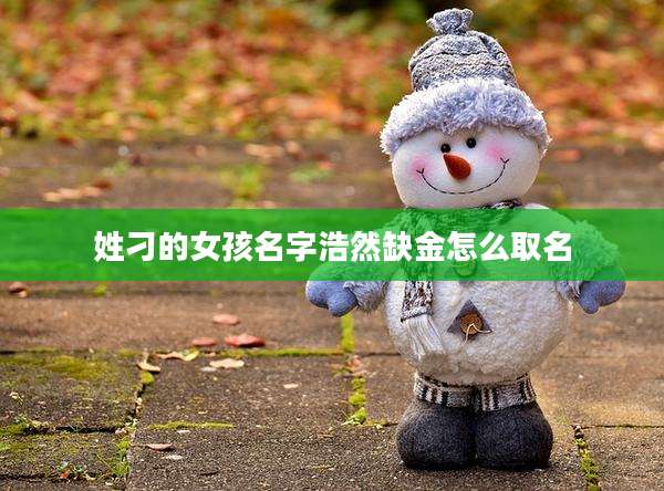 姓刁的女孩名字浩然缺金怎么取名