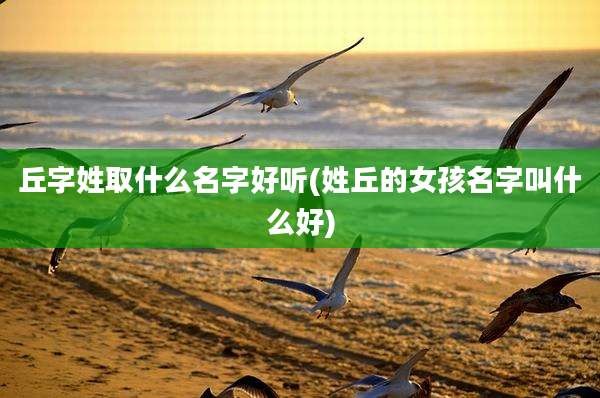 丘字姓取什么名字好听(姓丘的女孩名字叫什么好)