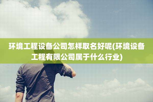 环境工程设备公司怎样取名好呢(环境设备工程有限公司属于什么行业)