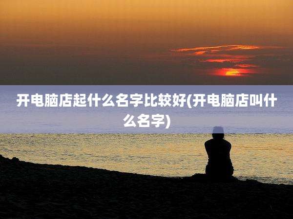 开电脑店起什么名字比较好(开电脑店叫什么名字)