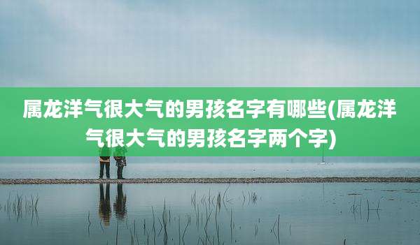 属龙洋气很大气的男孩名字有哪些(属龙洋气很大气的男孩名字两个字)