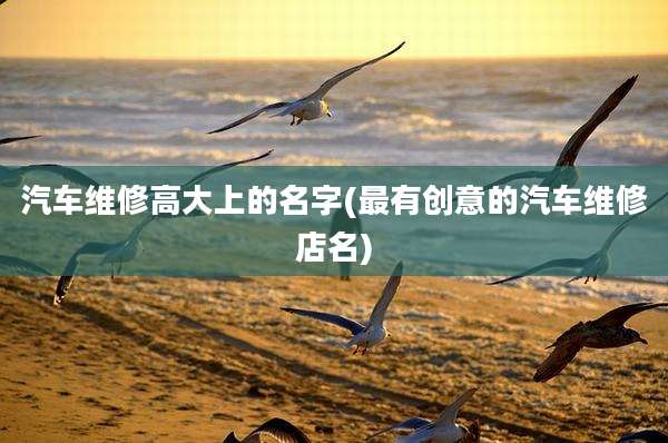 汽车维修高大上的名字(最有创意的汽车维修店名)