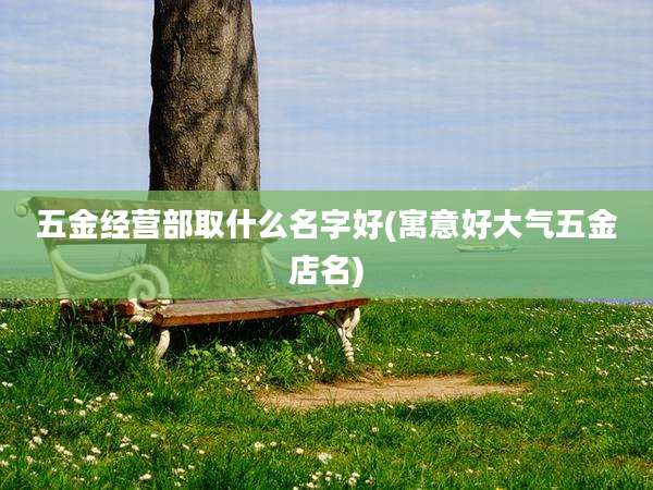 五金经营部取什么名字好(寓意好大气五金店名)