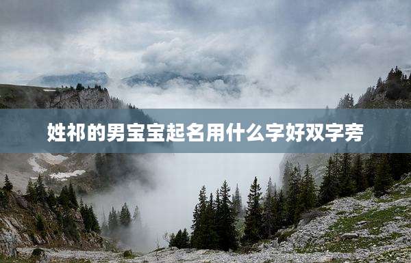 姓祁的男宝宝起名用什么字好双字旁