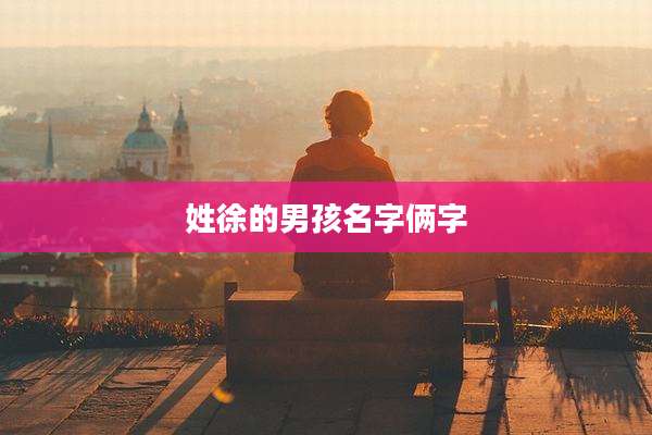 姓徐的男孩名字俩字