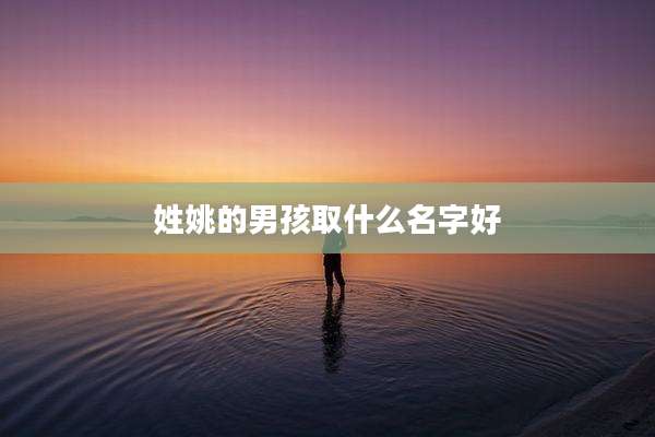 姓姚的男孩取什么名字好