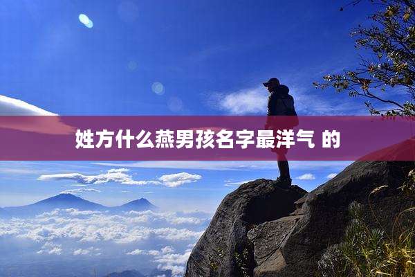 姓方什么燕男孩名字最洋气 的