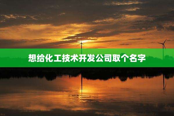 想给化工技术开发公司取个名字