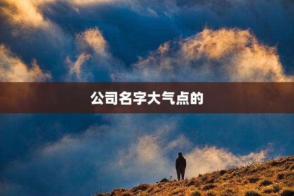 公司名字大气点的