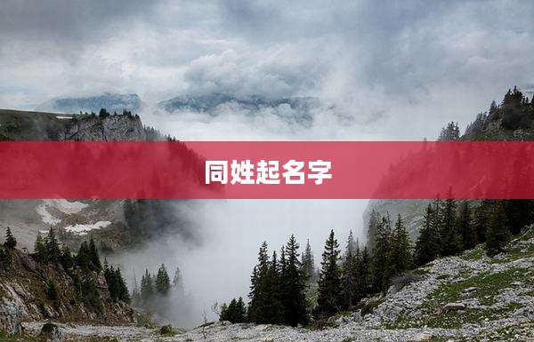 同姓起名字