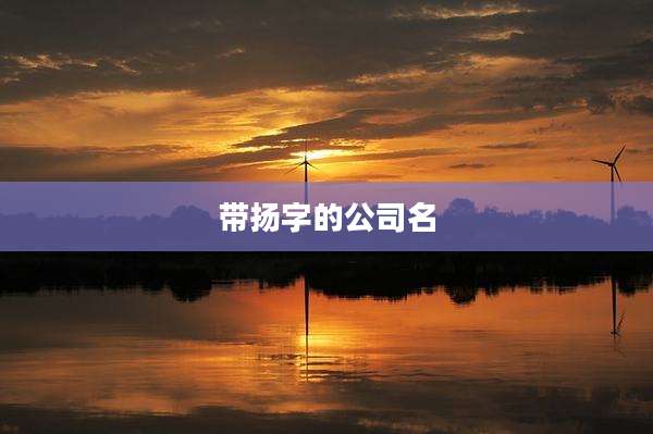 带扬字的公司名